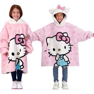 Hello Kitty Pink Hooded Blanket